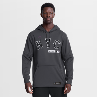 Men's Nike Anthracite New York Mets Authentic Collection City Connect Therma-FIT Hoodie