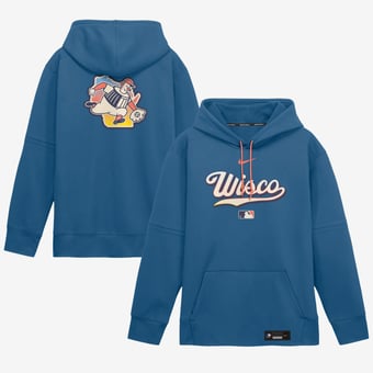 Men's Nike Blue Milwaukee Brewers 2026 City Connect Authentic Collection Therma-FIT Hoodie