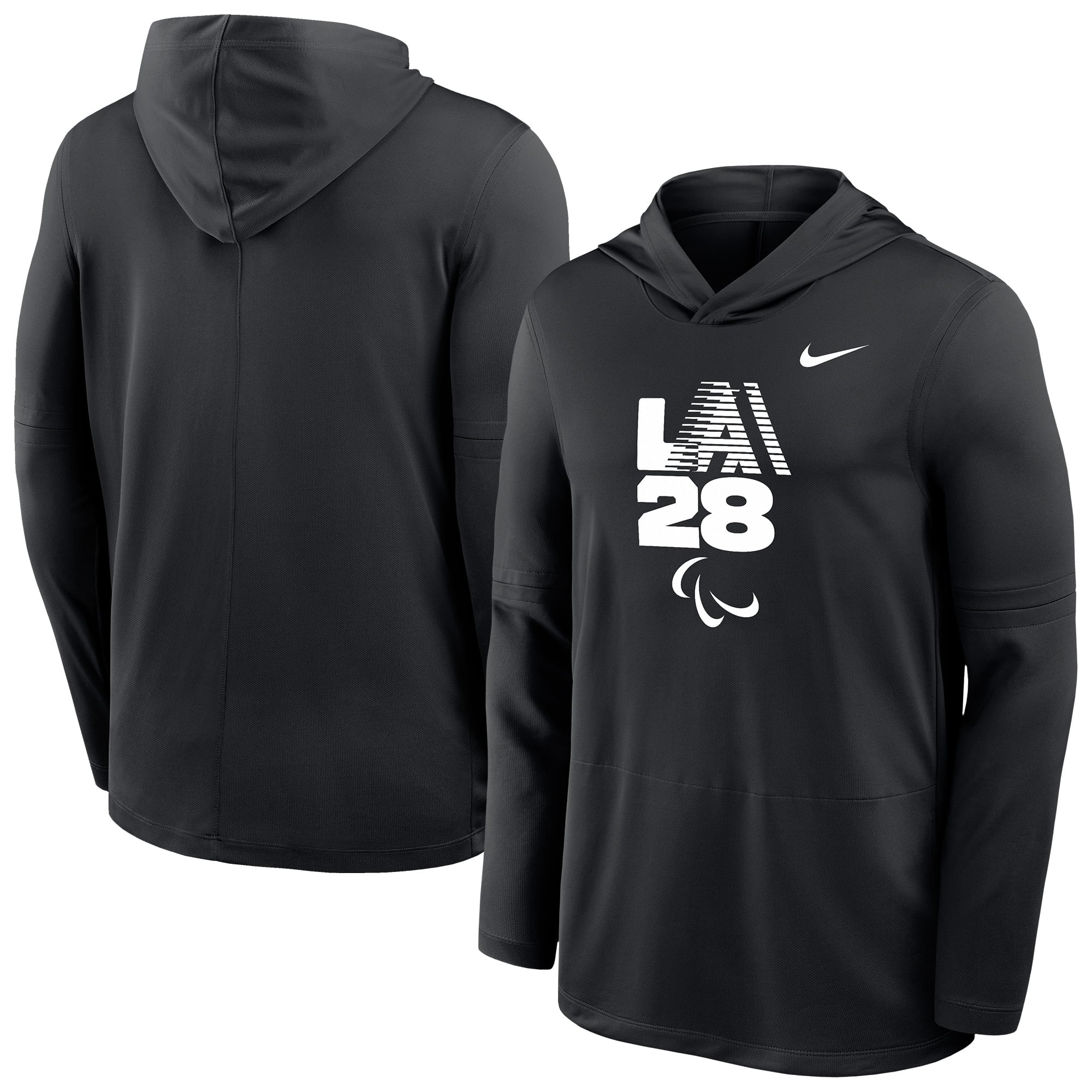 Men's Nike  Black LA28 Paralympics Dri-FIT Lightweight Hooded T-Shirt