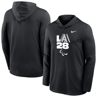 Men's Nike  Black LA28 Paralympics Dri-FIT Lightweight Hooded T-Shirt
