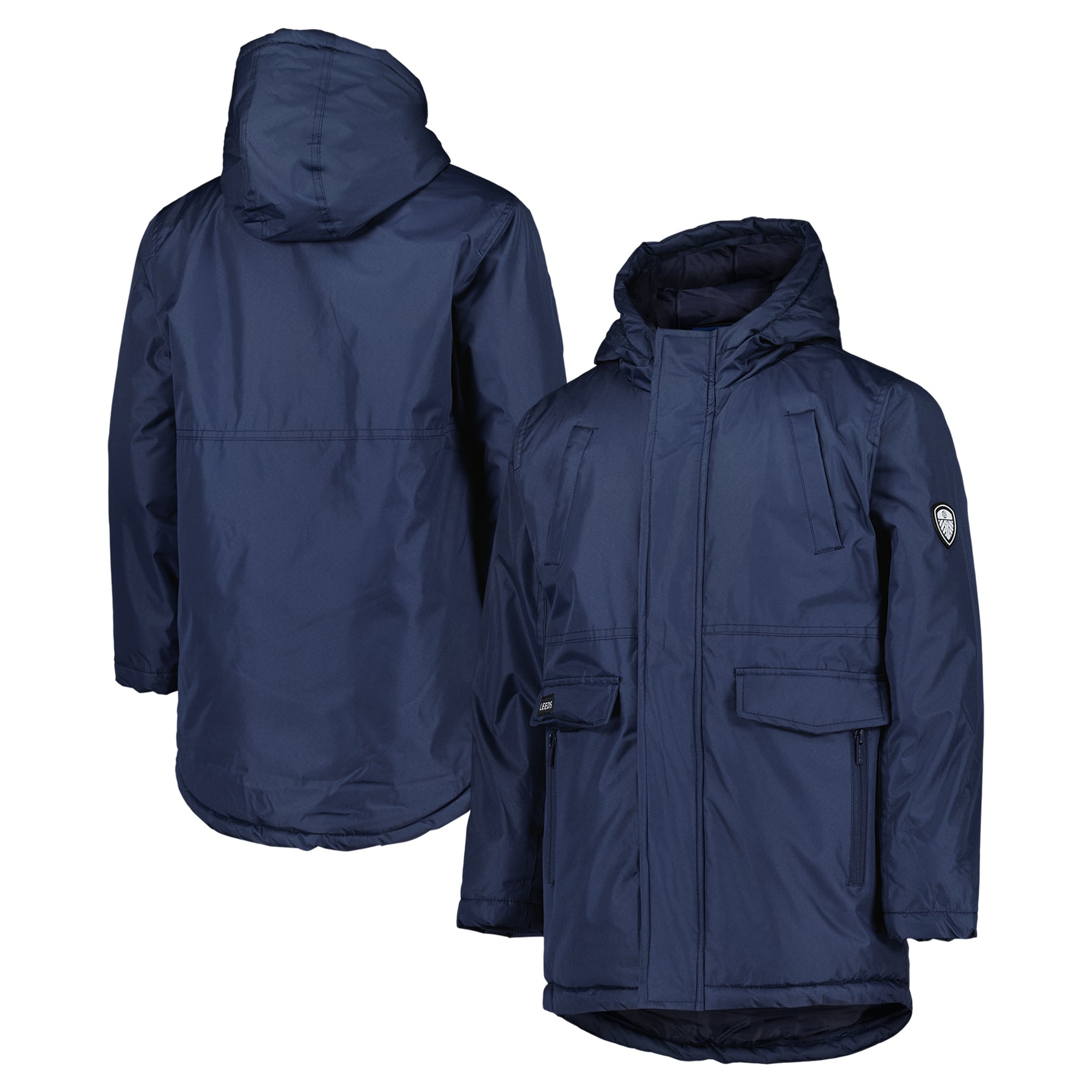 Leeds United Essentials Long Jacket - Navy - Boys