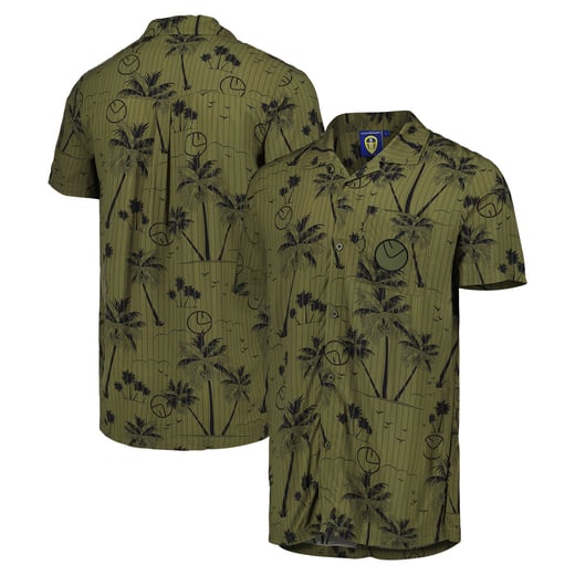 Leeds United Tropical Shirt - Khaki - Mens