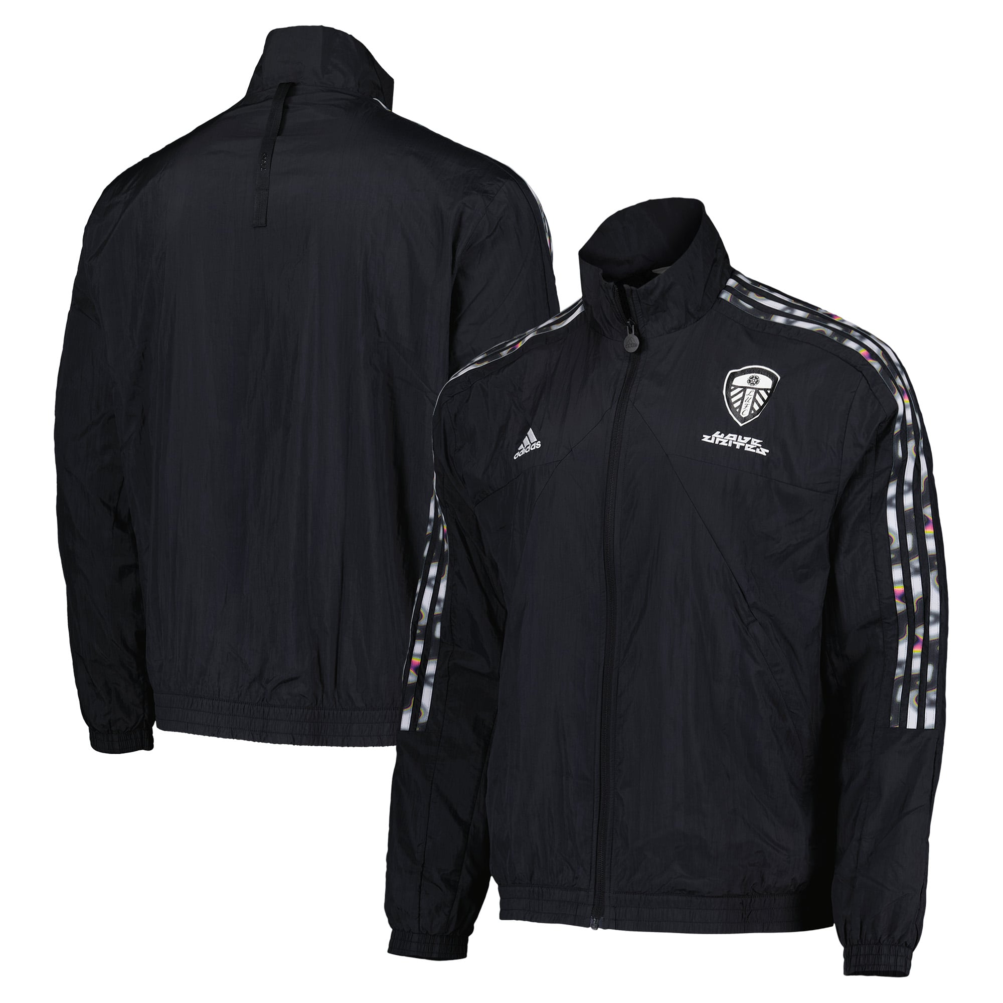 Leeds United 24 adidas Love Unites Track Top - Black - Mens