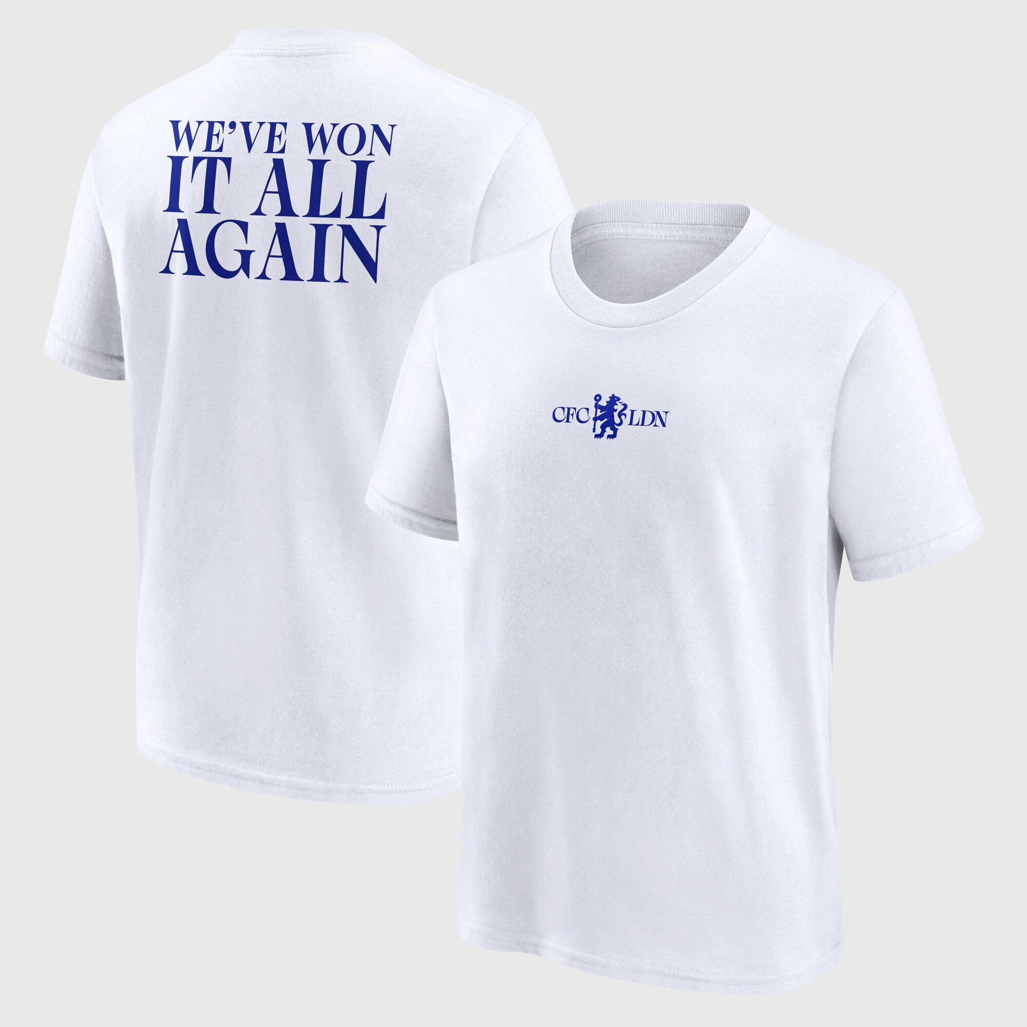 T-shirt graphique Chelsea « On a encore gagné » - Blanc - Enfant