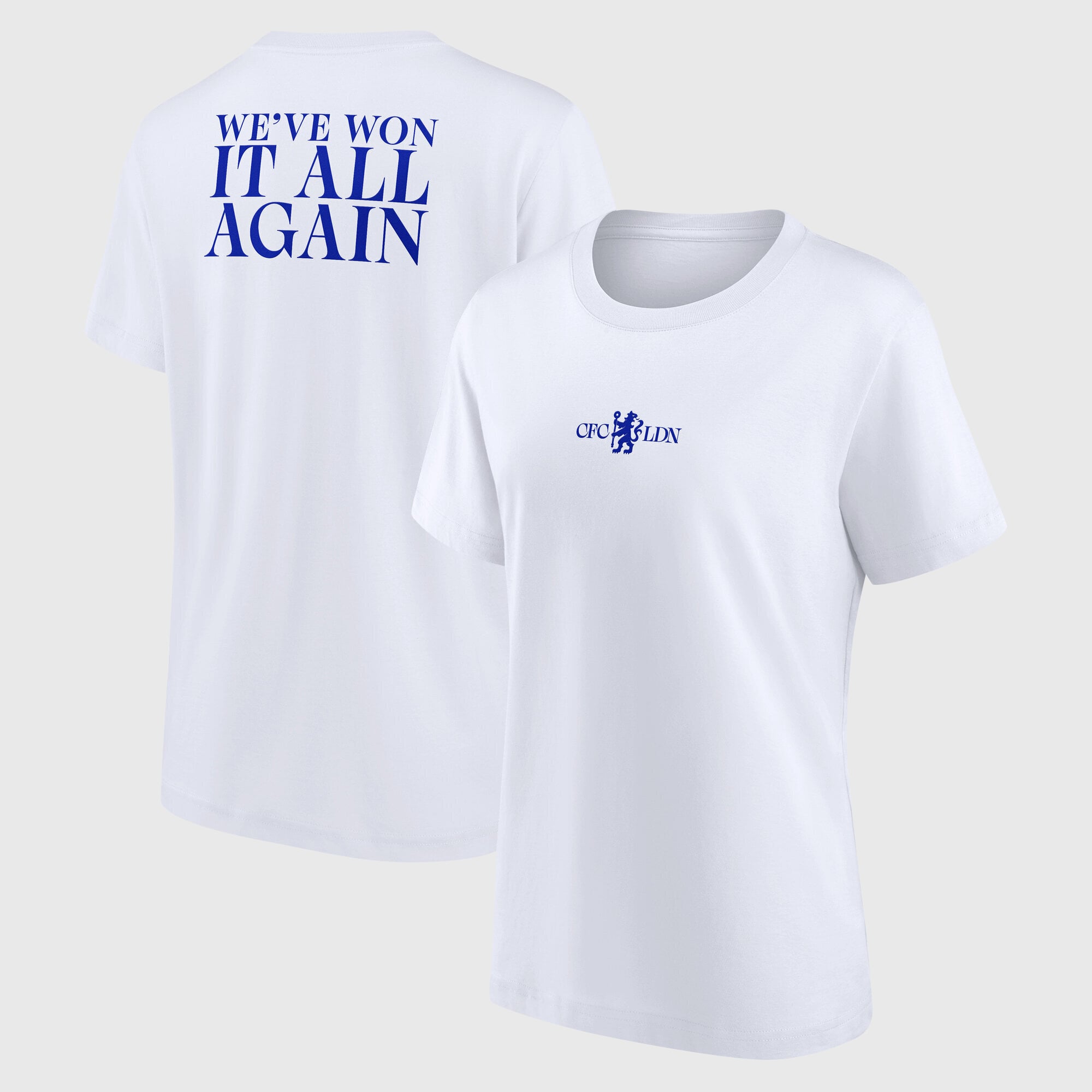 T-shirt graphique Chelsea « On a encore gagné » - Blanc - Femme
