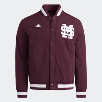 Men's adidas Maroon Mississippi State Bulldogs Coaches Dugout Jacket