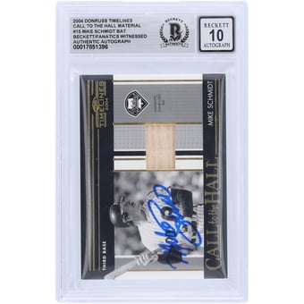 Mike Schmidt Philadelphia Phillies Autographed 2004 Donruss Timelines Call to the Hall GU Relic #CH-15 Beckett Fanatics Witnessed Authenticated 10 Card