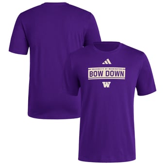 Men's adidas Purple Washington Huskies Locker Slogan Pre-Game T-Shirt