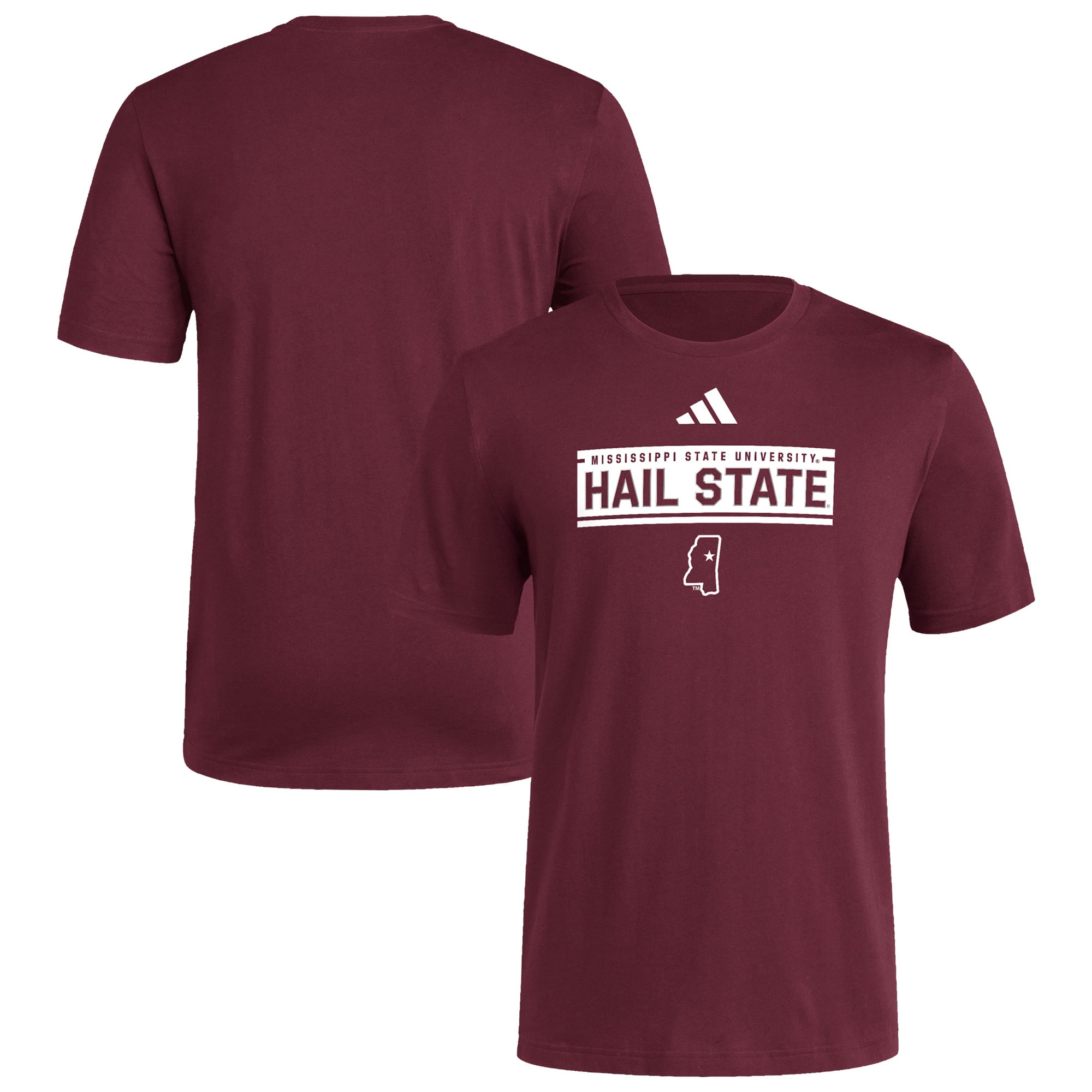 Men's adidas Maroon Mississippi State Bulldogs Locker Slogan Pre-Game T-Shirt
