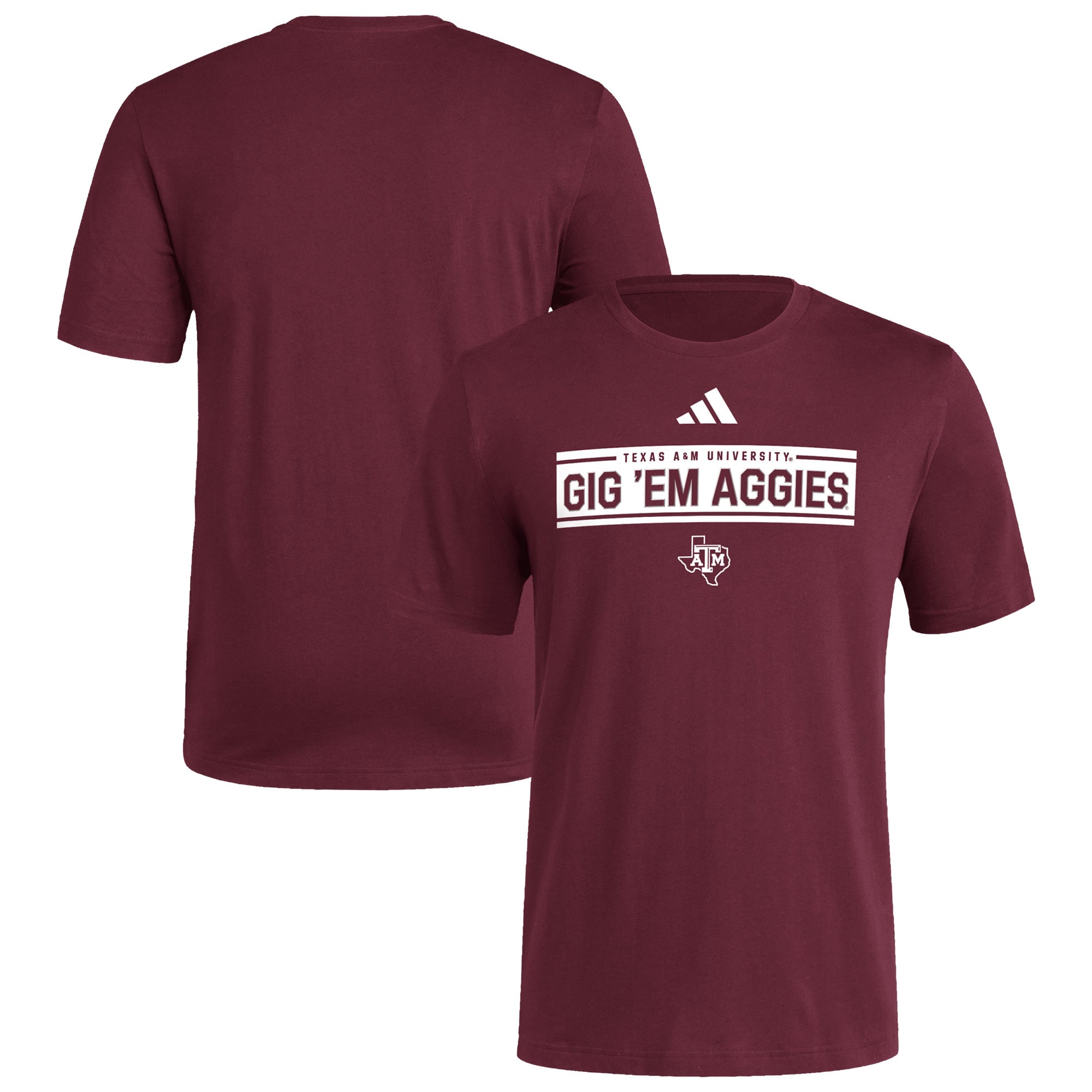 Men's adidas Maroon Texas A&M Aggies Locker Slogan Pre-Game T-Shirt