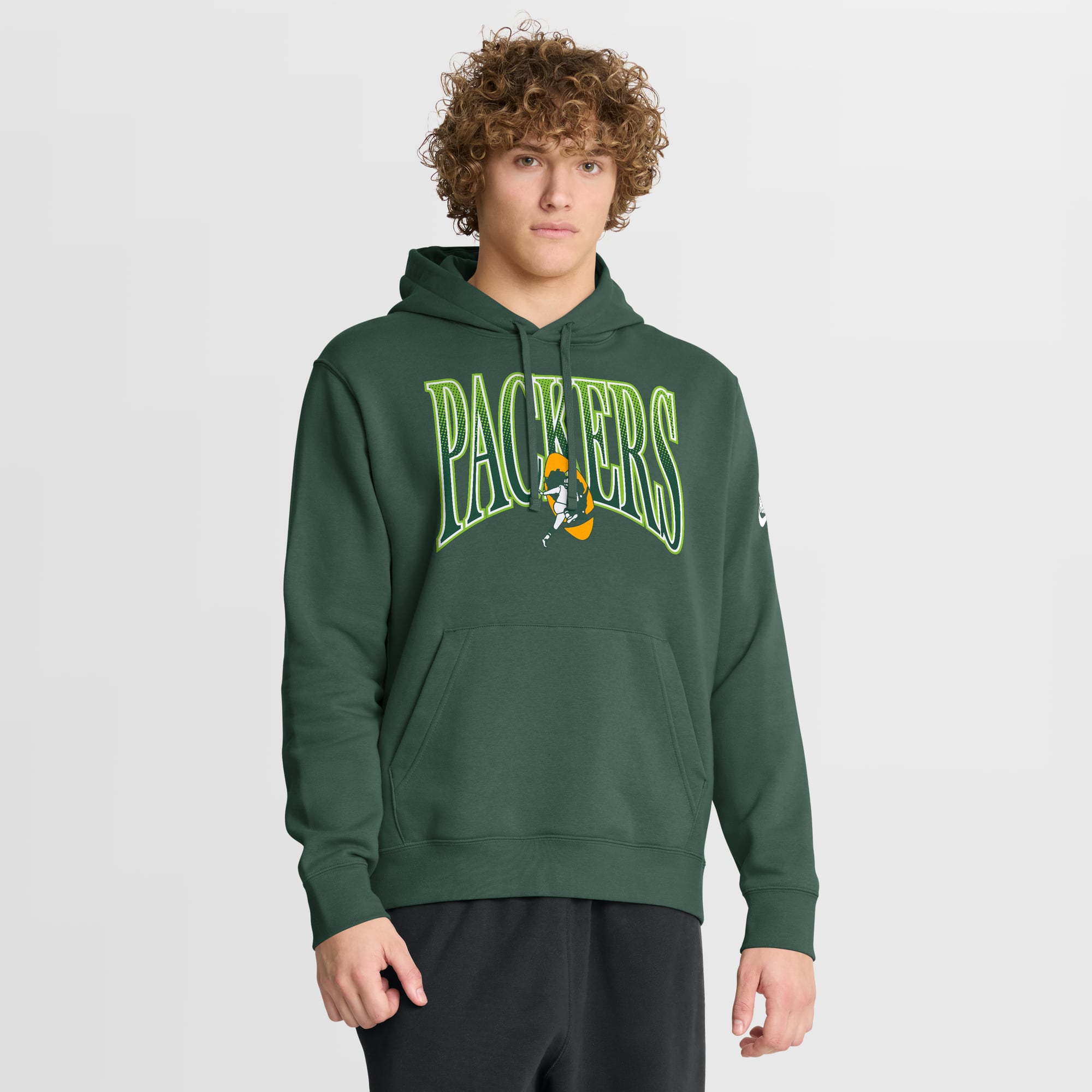 Green Bay Packers Nike Rewind Club Hoodie - Mens