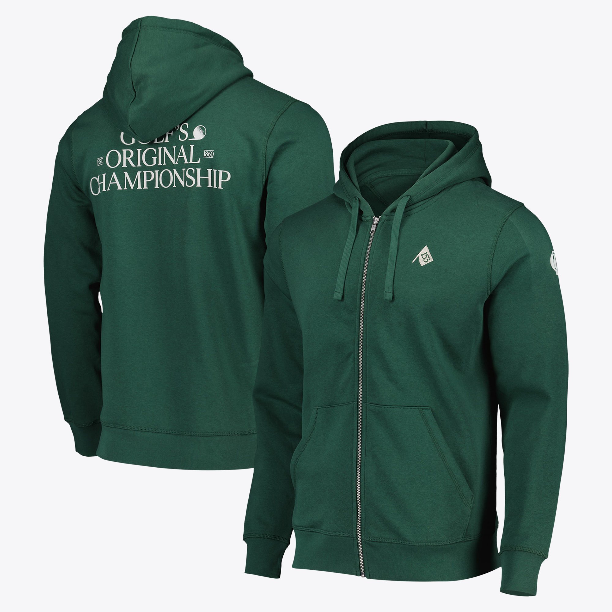 Felpa con cappuccio cernia completa The 153rd Open Royal Portrush - Verde