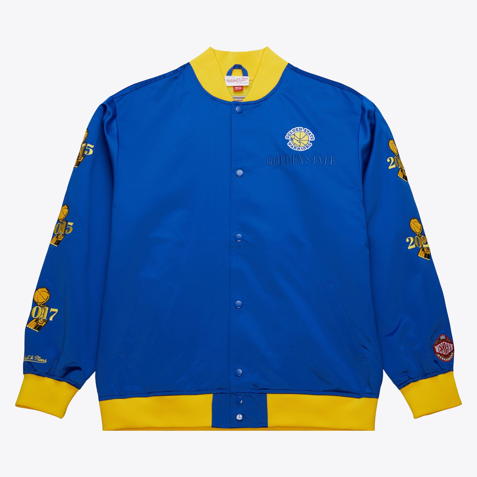 Golden State Warriors Mitchell & Ness Team OG 3.0 Leichte Satinjacke