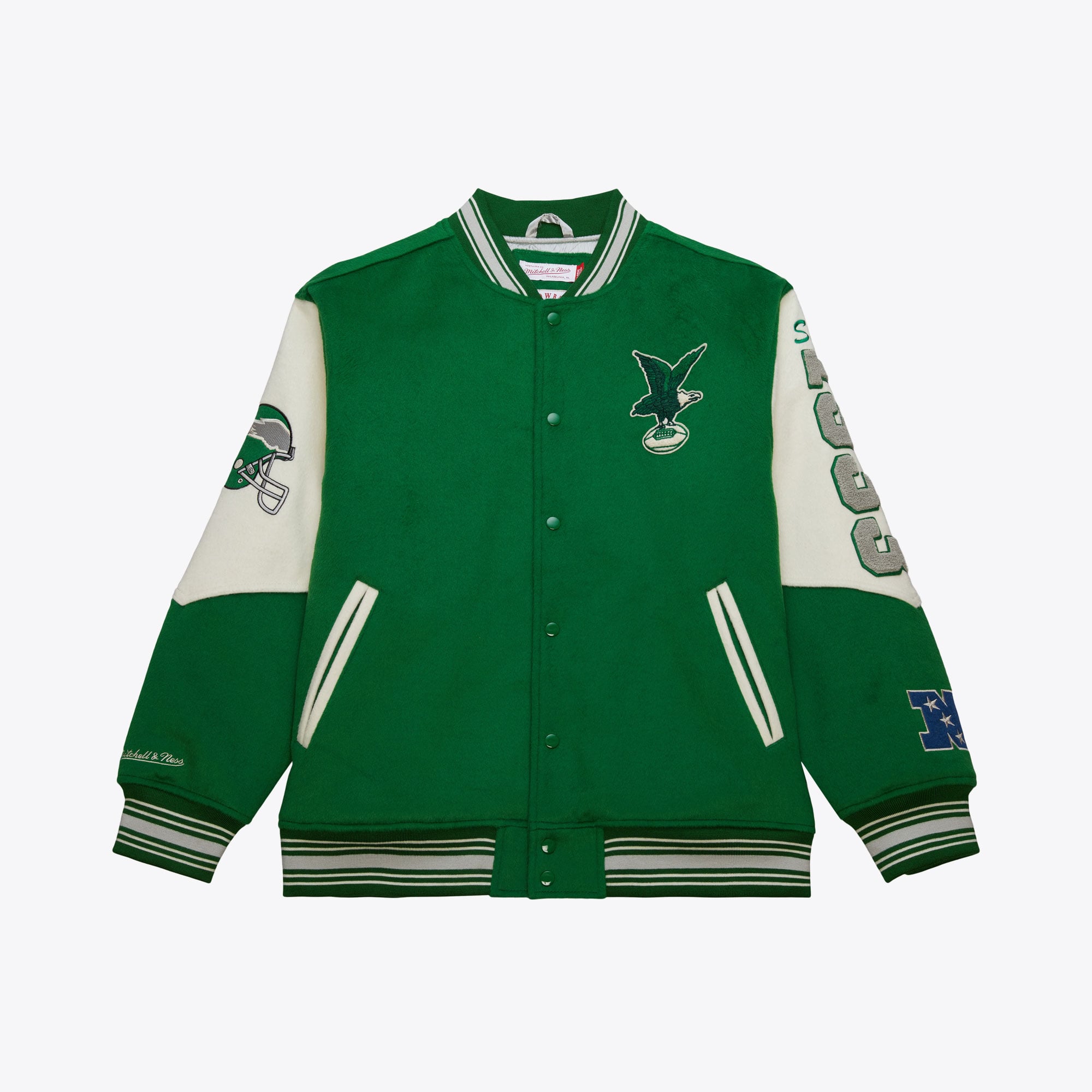 Philadelphia Eagles Mitchell & Ness Collegejacke mit Team-Historie