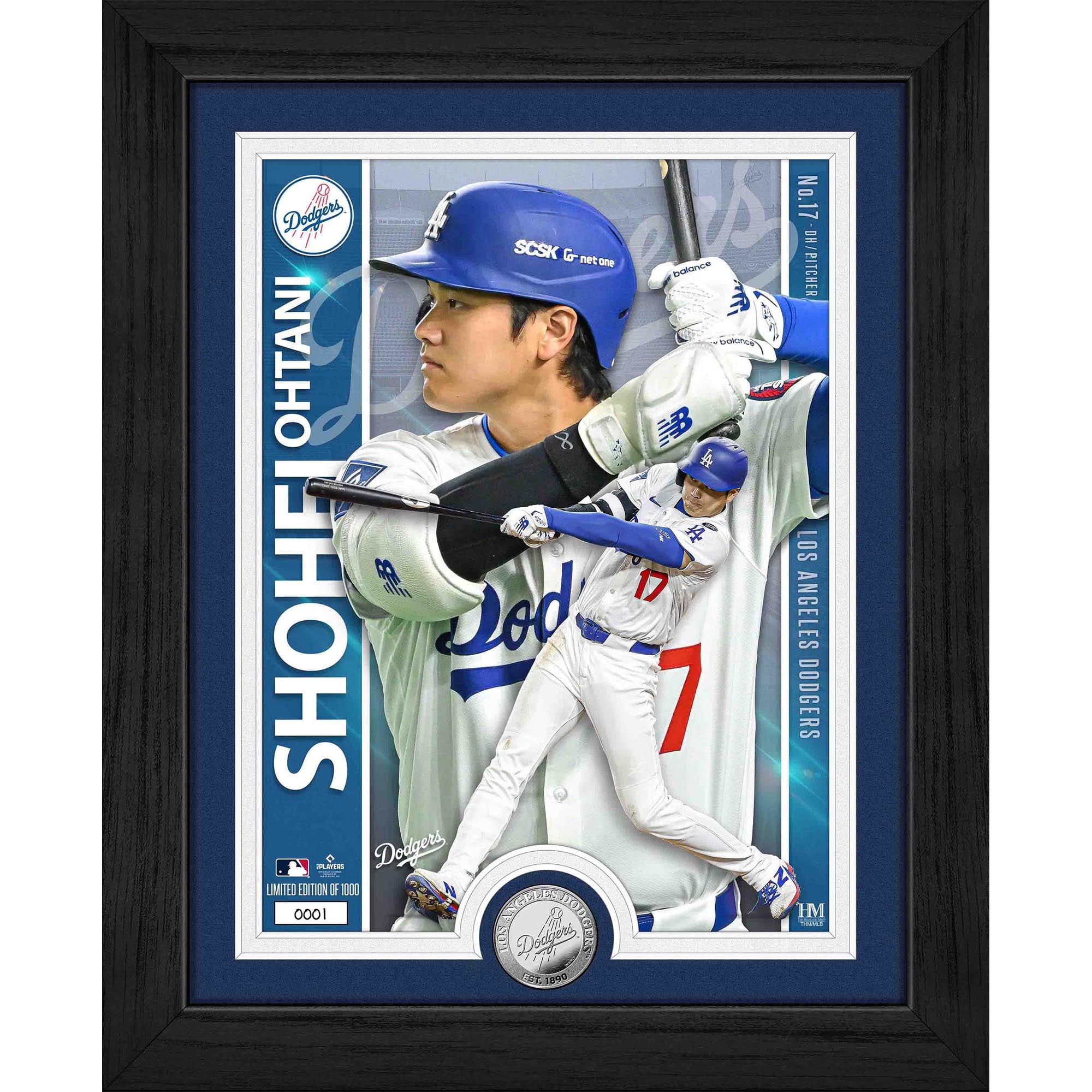 Highland Mint Shohei Ohtani Los Angeles Dodgers 13" x 16" Artist Proof Silver Coin Photo Mint