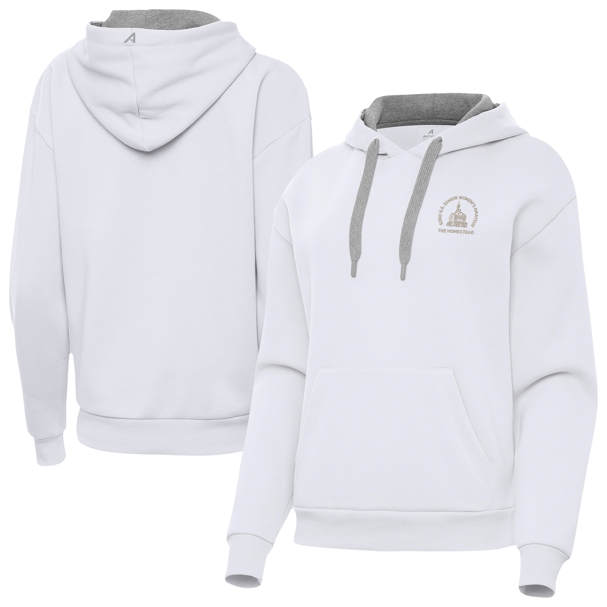 Women’s 2025 U.S. Senior Women’s Amateur Antigua White Victory Pullover Hoodie Women’s 2025 U.S. Senior Women’s Amateur Antigua White Victory Pullover Hoodie