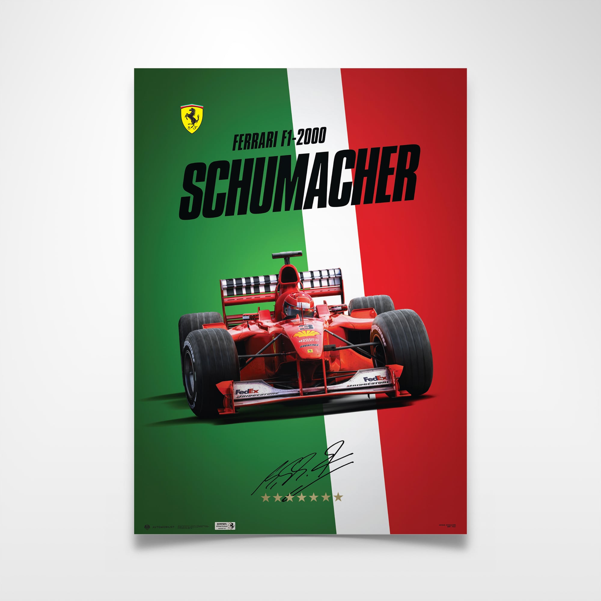 Scuderia Ferrari F2000 Michael Schumacher World Champion 2000 Poster