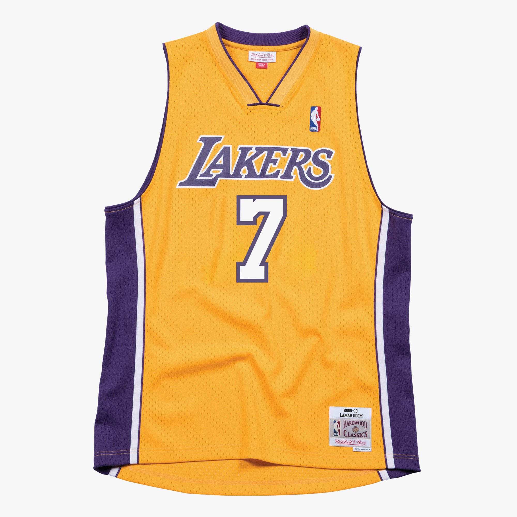 Lamar Odom Los Angeles Lakers 2009-10 Mitchell & Ness Swingman Trikot – Gelb
