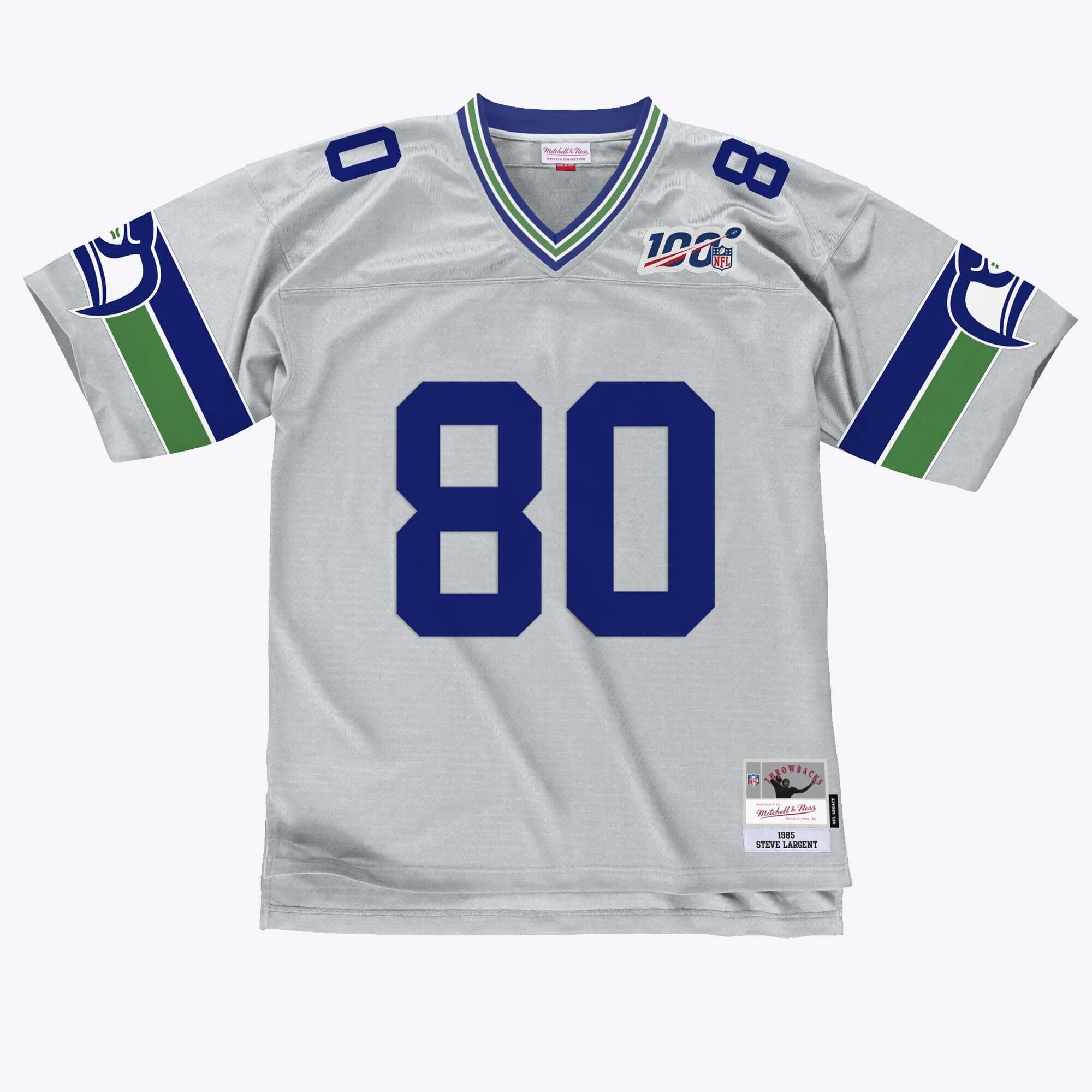 Steve Largent Seattle Seahawks 1985 Mitchell & Ness Legacy Trikot – Grau