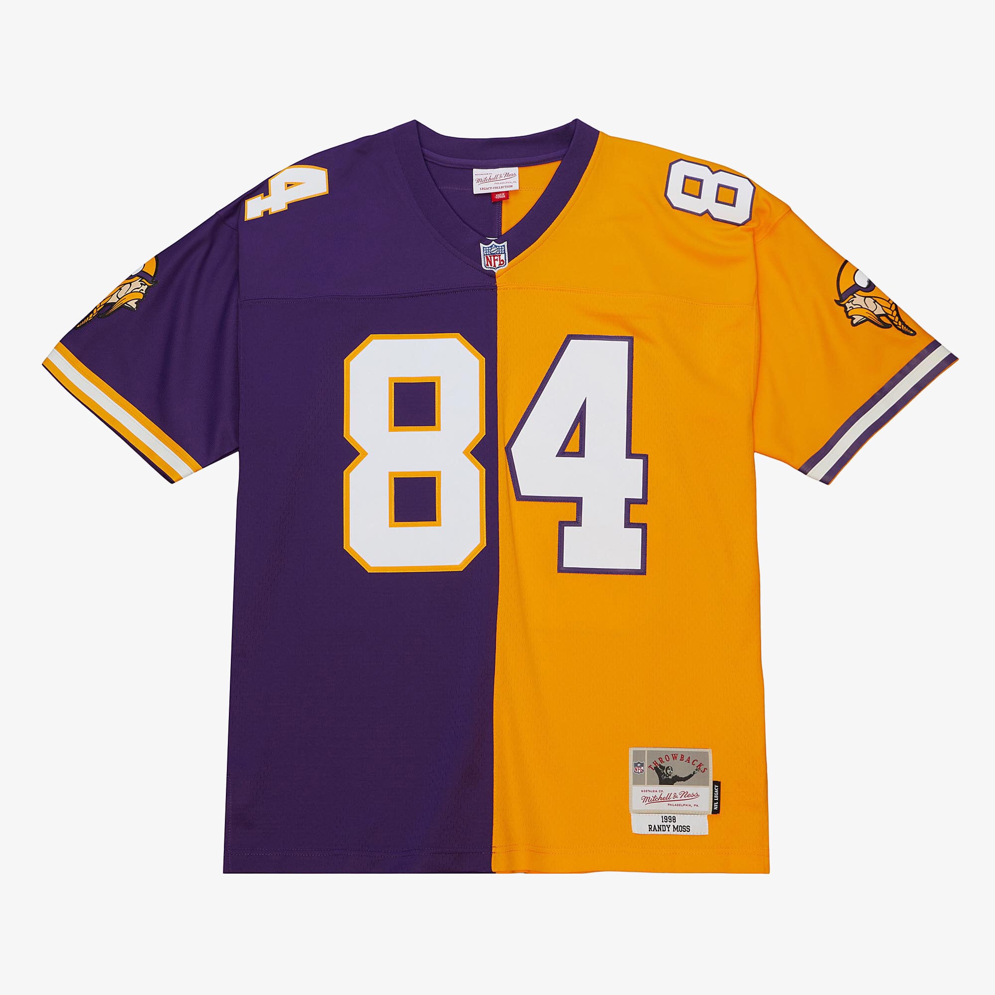 Randy Moss Minnesota Vikings 1988 Mitchell & Ness Purple Split Legacy Jersey