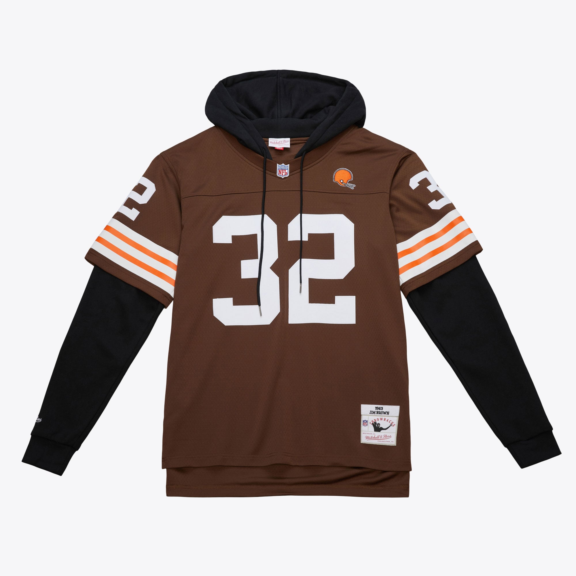 Jim Brown Cleveland Browns 1963 Mitchell & Ness Trikot-Hoodie – Braun