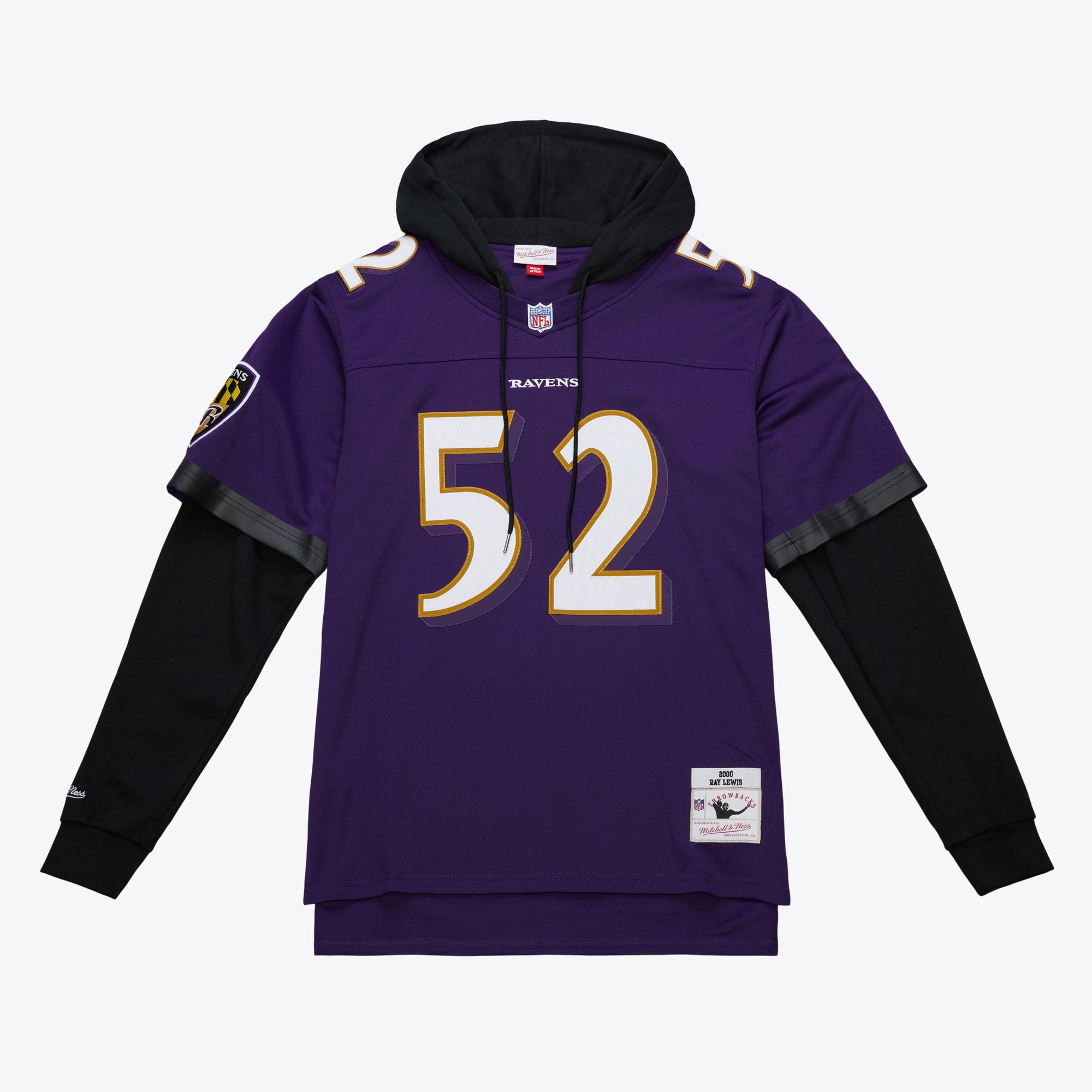 Ray Lewis Baltimore Ravens 2000 Mitchell & Ness Trikot-Hoodie – Marineblau