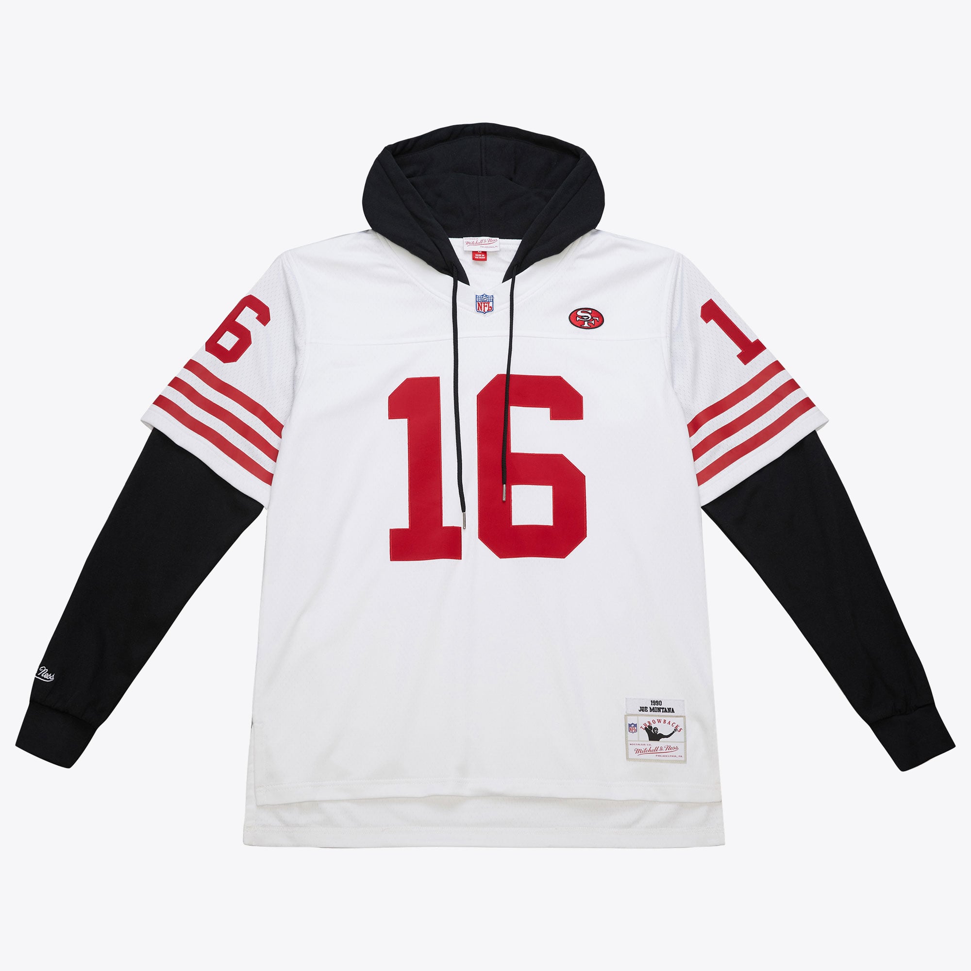 Joe Montana San Francisco 49ers 1990 Mitchell & Ness Trikot-Hoodie – Weiß