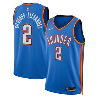 Unisex Nike Shai Gilgeous-Alexander Blue Oklahoma City Thunder Swingman Jersey - Icon Edition