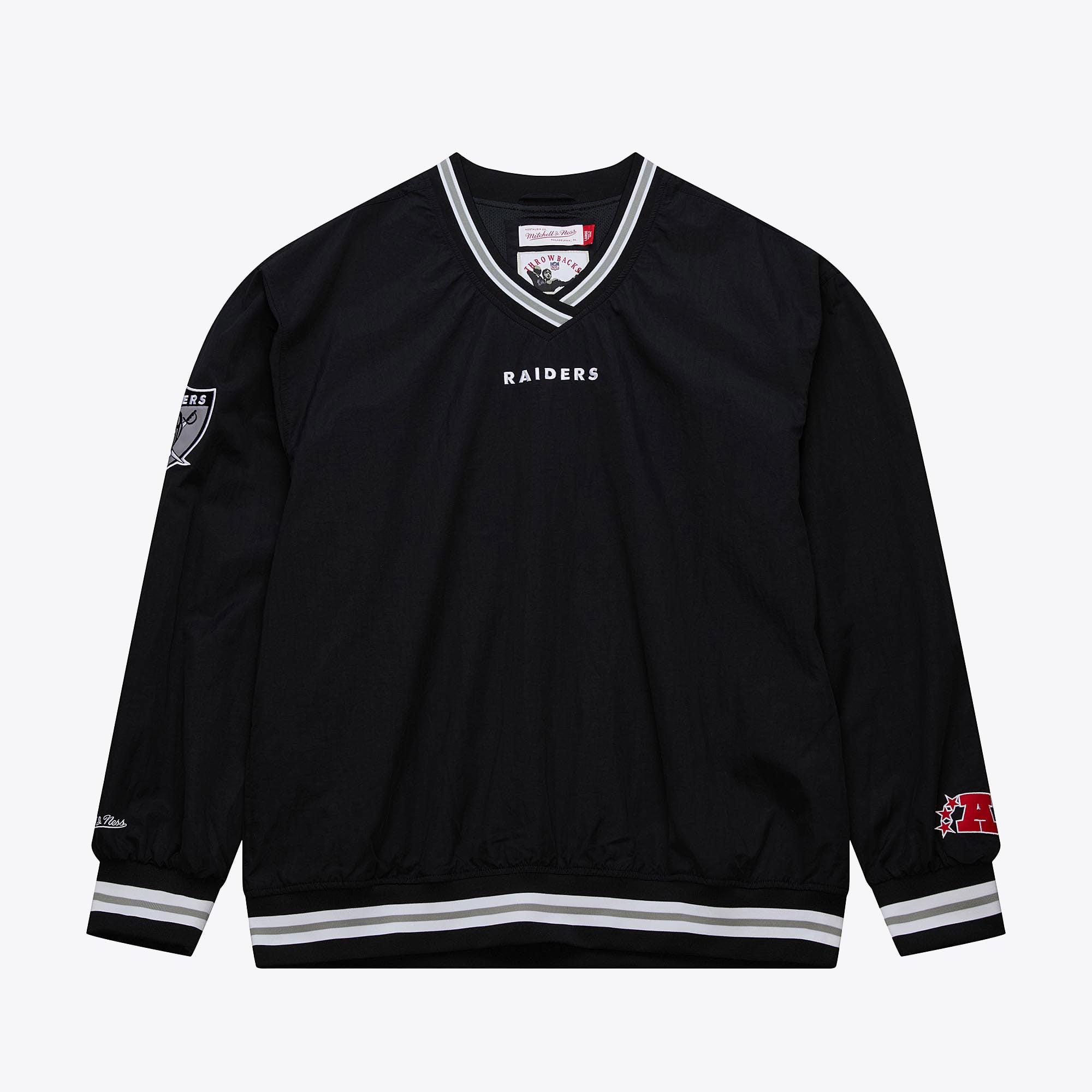 Las Vegas Raiders Mitchell & Ness Klassischer Nylonpullover mit Vintage-Logo