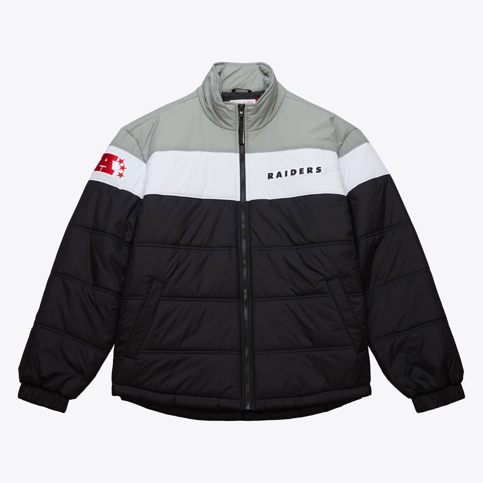 Las Vegas Raiders Mitchell & Ness Pufferjacke mit Vintage-Logo (In The Clutch)