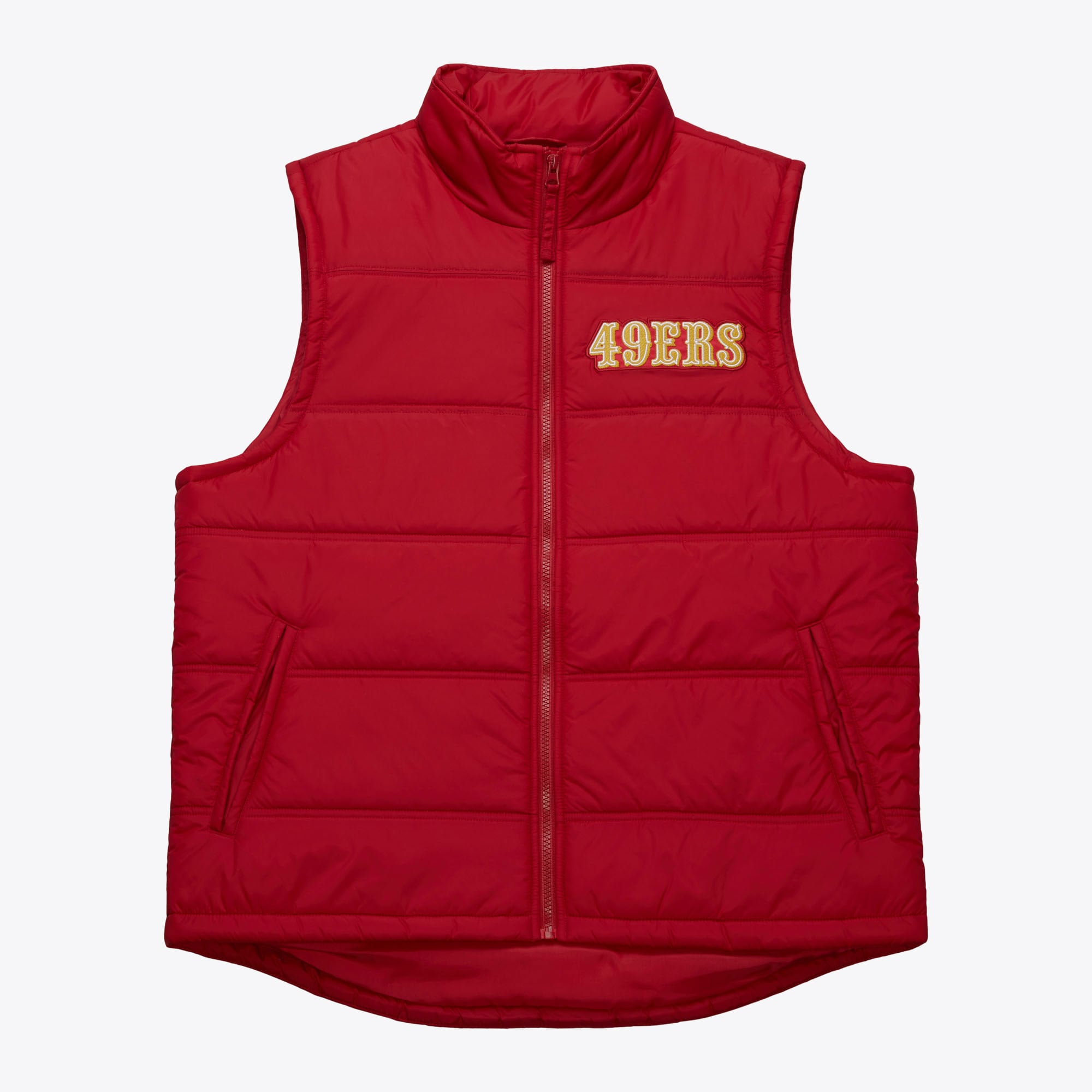 San Francisco 49ers Mitchell & Ness In the Clutch Pufferweste Vintage-Logo