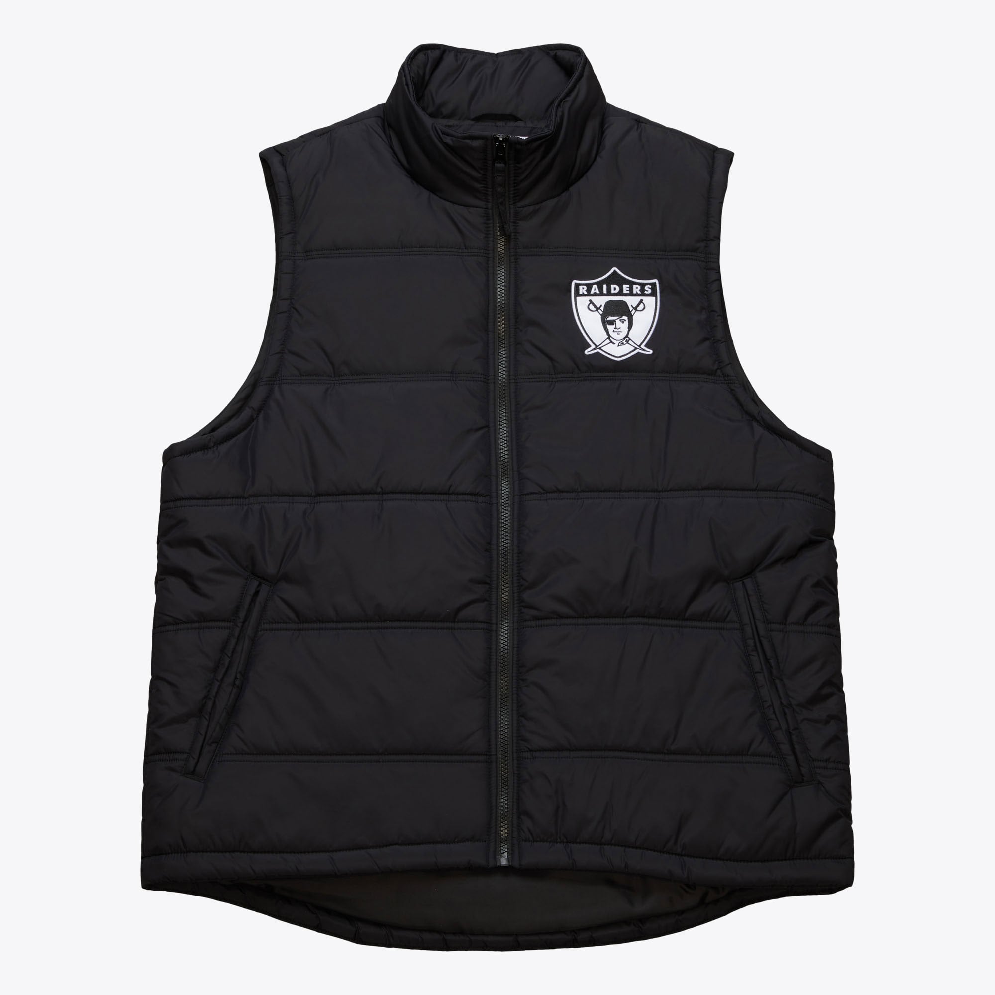 Las Vegas Raiders Mitchell & Ness In the Clutch Pufferweste Vintage-Logo