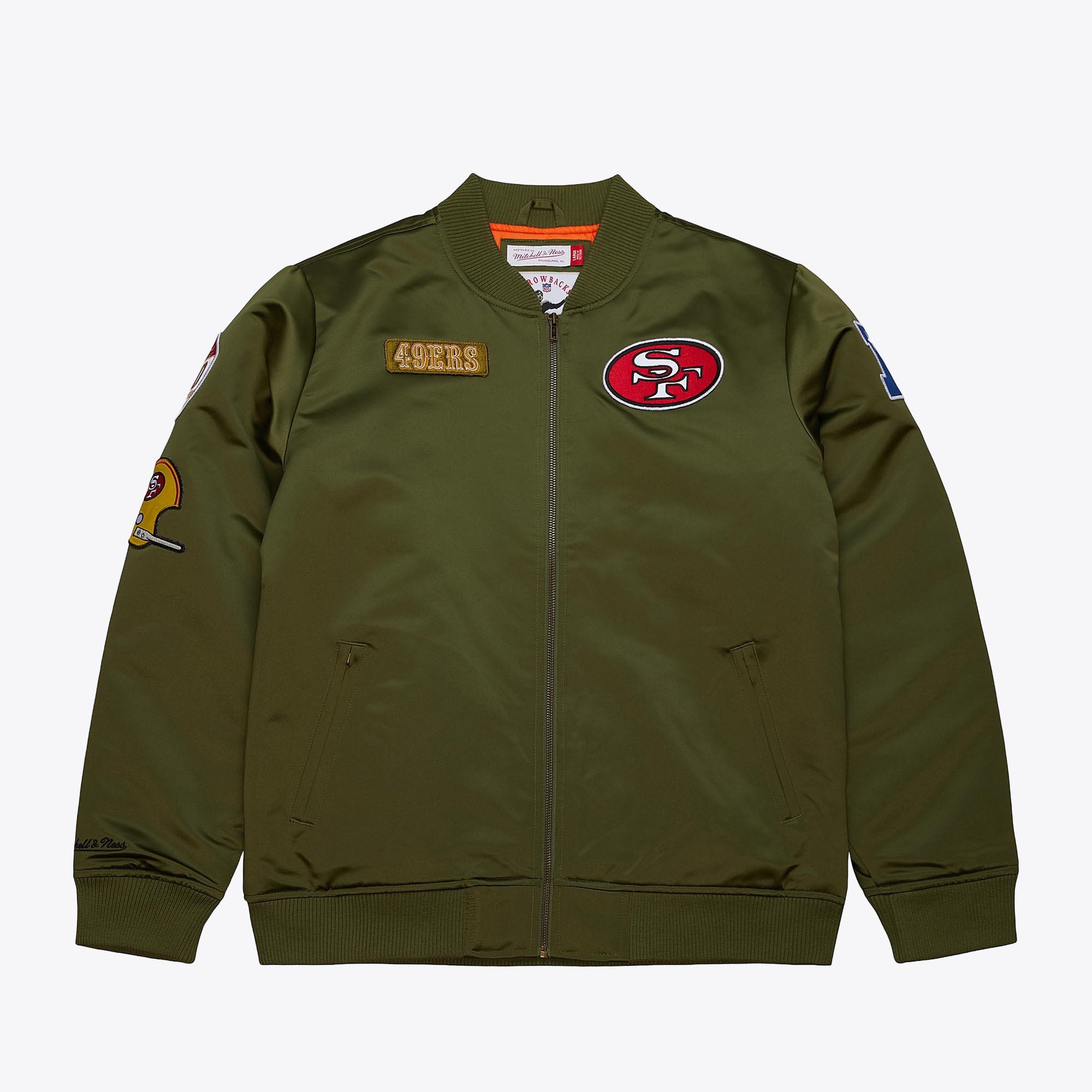 San Francisco 49ers Mitchell & Ness Satin-Bomberjacke