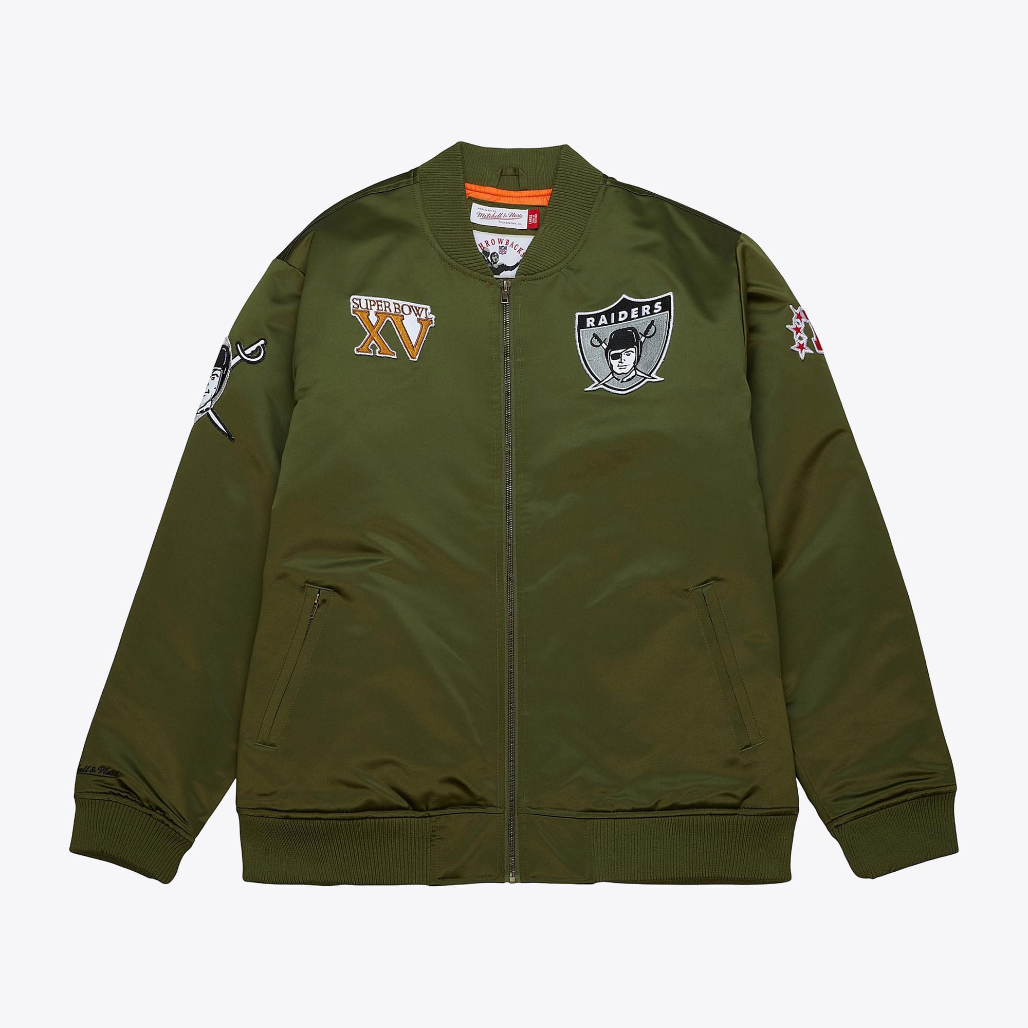 Los Angeles Raiders Mitchell & Ness Satin-Bomberjacke