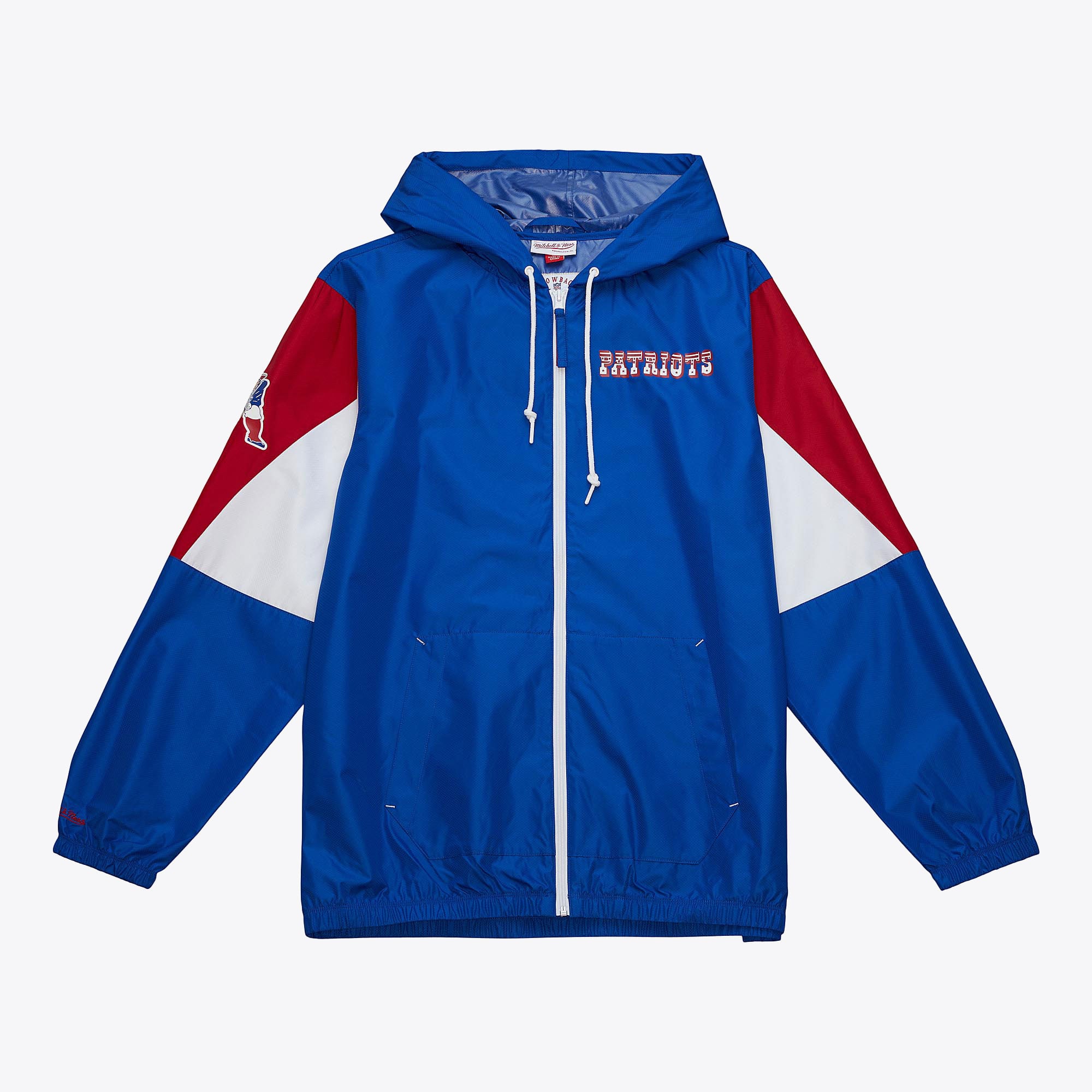 New England Patriots Mitchell & Ness Throw It Back Full Zip Windbreaker