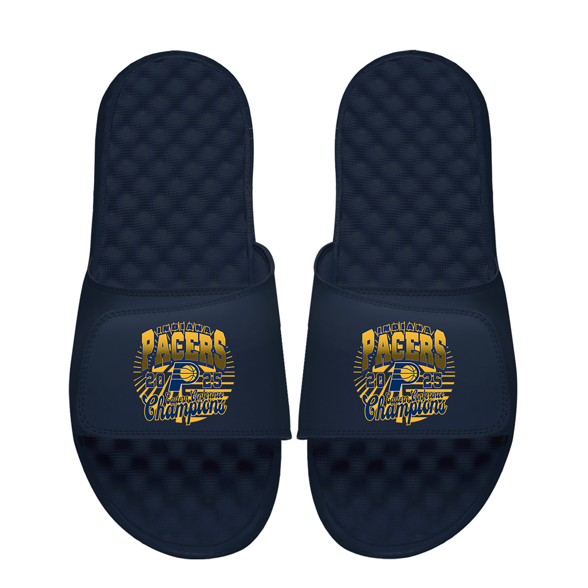 Youth ISlide Navy Indiana Pacers 2025 Eastern Conference Champions Slide Sandals