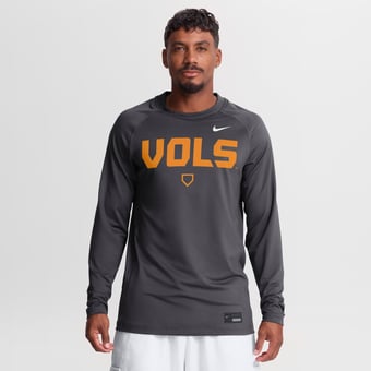 Men's Nike Anthracite Tennessee Volunteers Dugout Dri-FIT Lightweight Crew Pullover