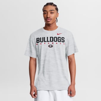 Men's Nike White Georgia Bulldogs Dugout Velocity Dri-FIT T-Shirt