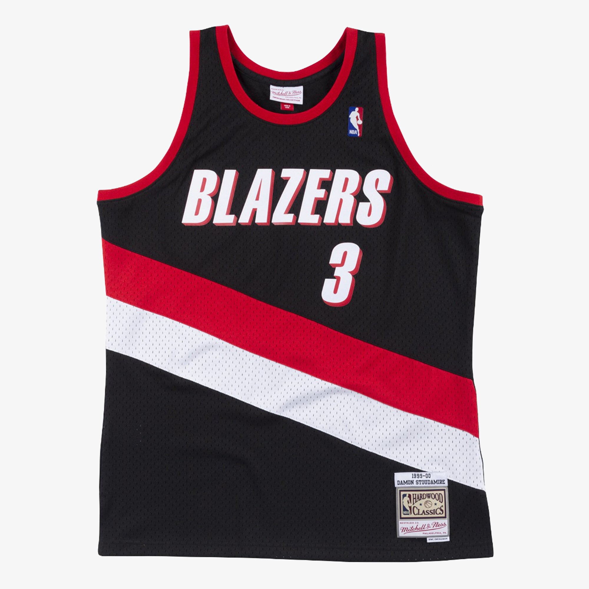 Camiseta Swingman Alternativa de Mitchell & Ness de los Portland Trail Blazers Jersey Road Damon Stoudamire 1999-00