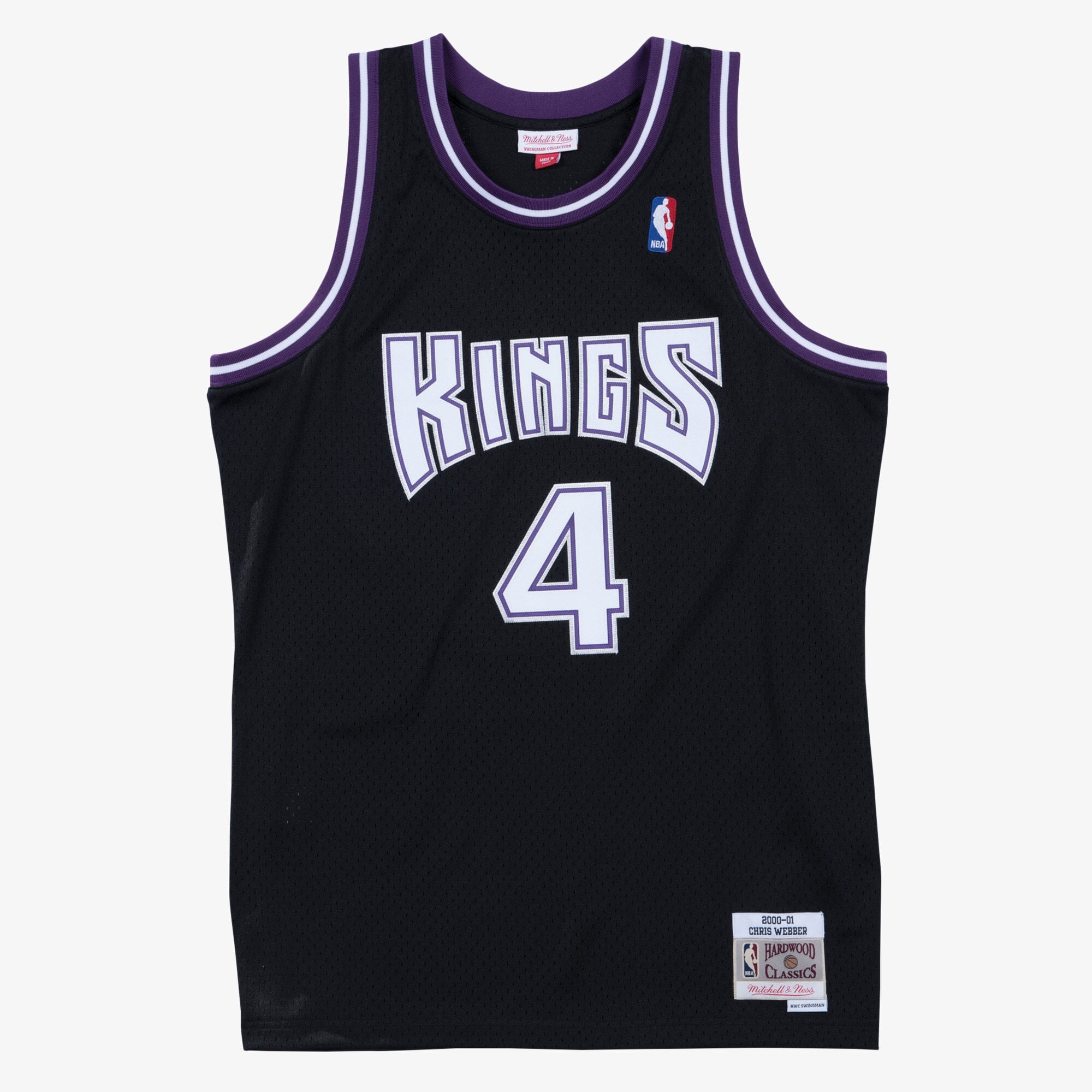 Maillot Swingman Extérieur Sacramento Kings 2000-01 Mitchell & Ness – Noir – Chris Webber