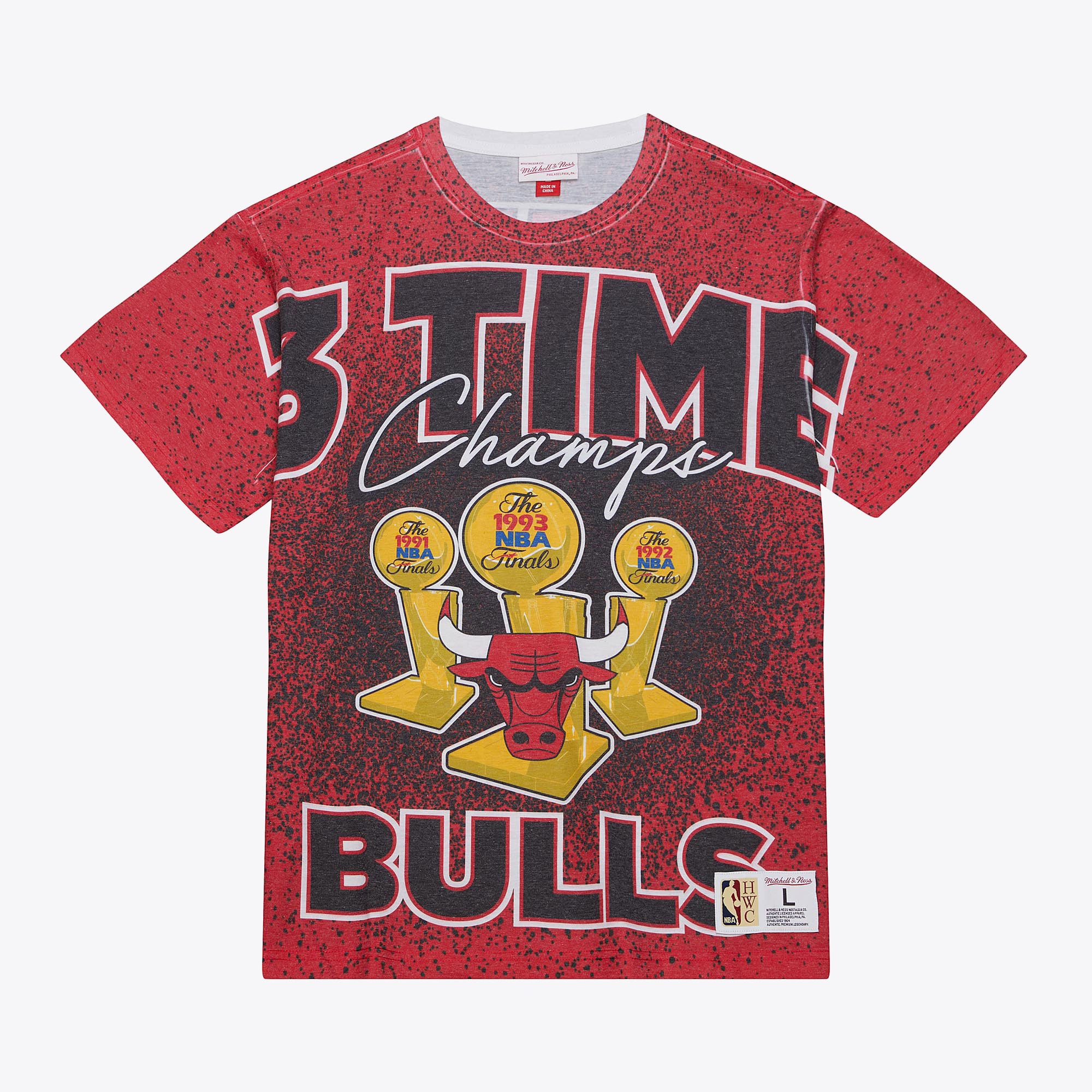 T-shirt sublimé Mitchell & Ness Champ City des Chicago Bulls