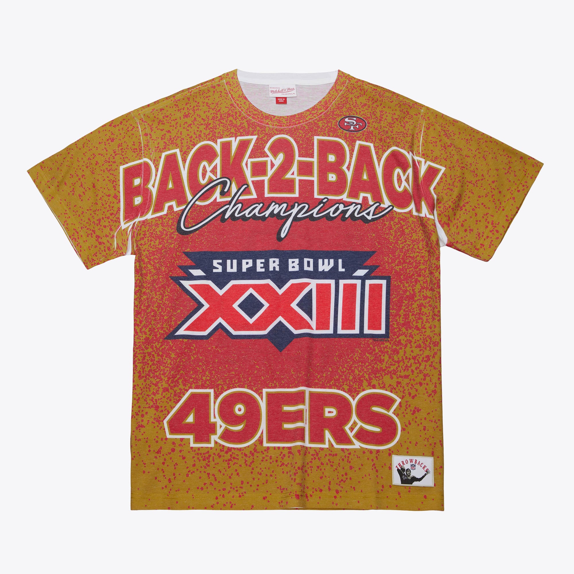 San Francisco 49ers Mitchell & Ness Champ City Sublimiertes T-Shirt