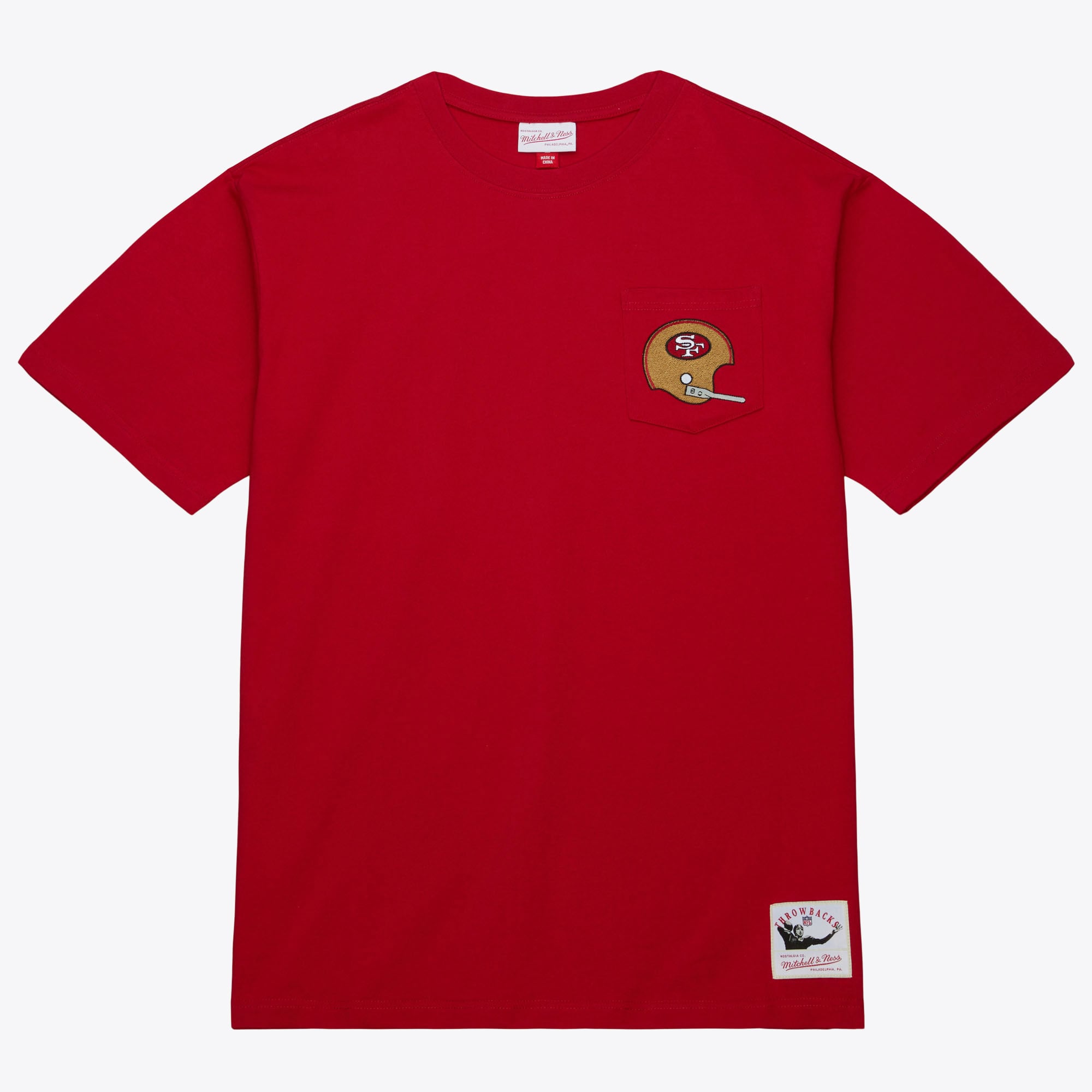 San Francisco 49ers Mitchell & Ness Premium T-Shirt mit Tasche