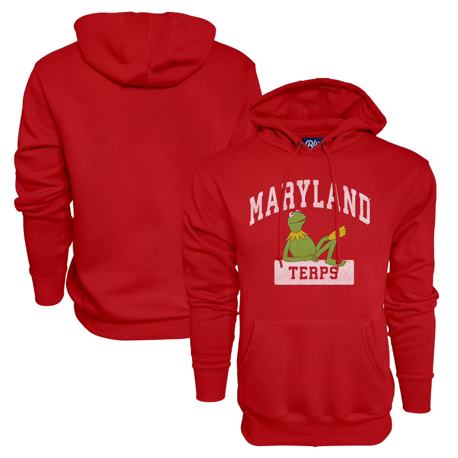 Unisex Blue 84 Red Maryland Terrapins x Muppets Kermencement Pullover Hoodie