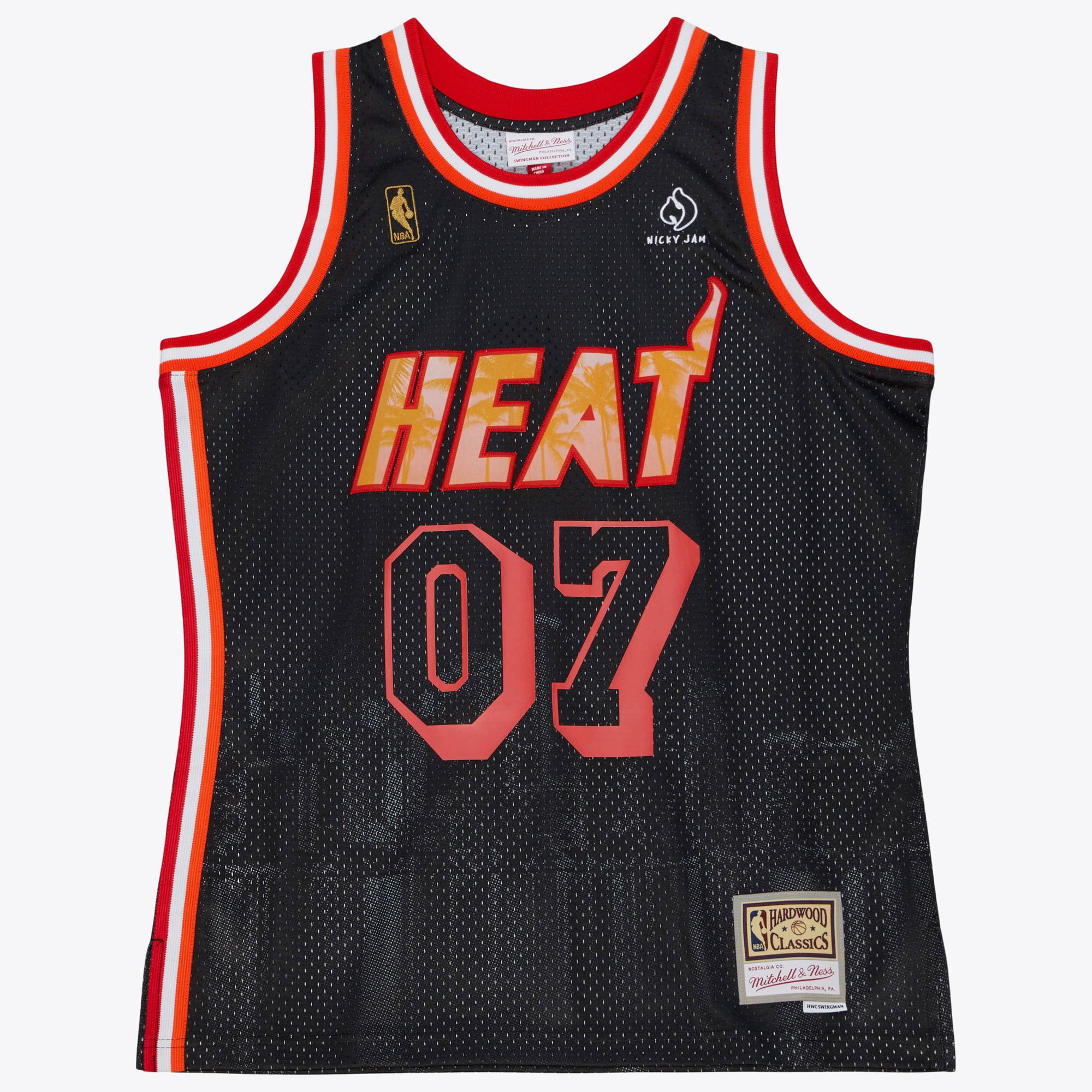 Miami Heat Mitchell & Ness x Nicky Jam Swingman Trikot – Schwarz