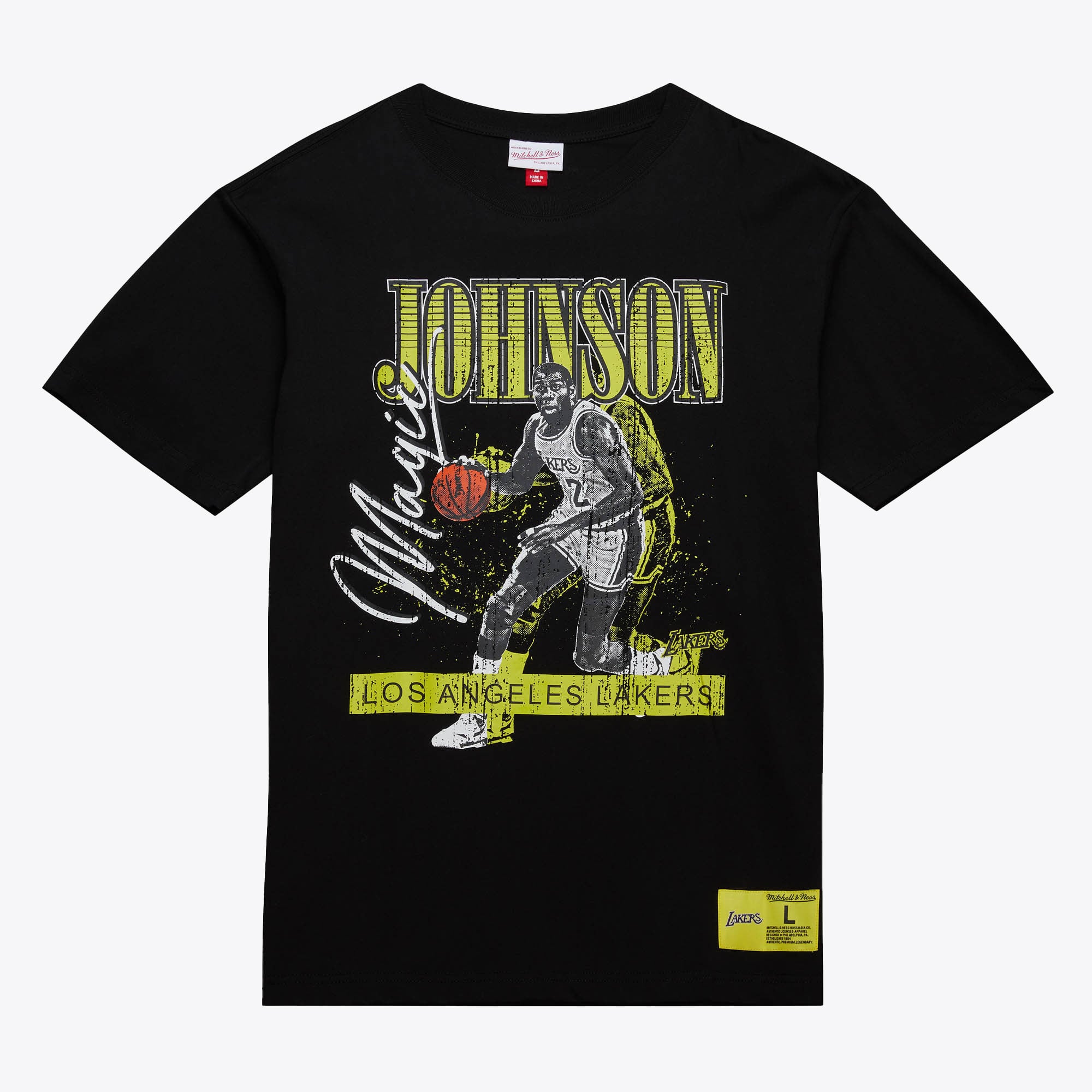 Los Angeles Lakers Mitchell & Ness Neon Pop T-Shirt (Magic Johnson)