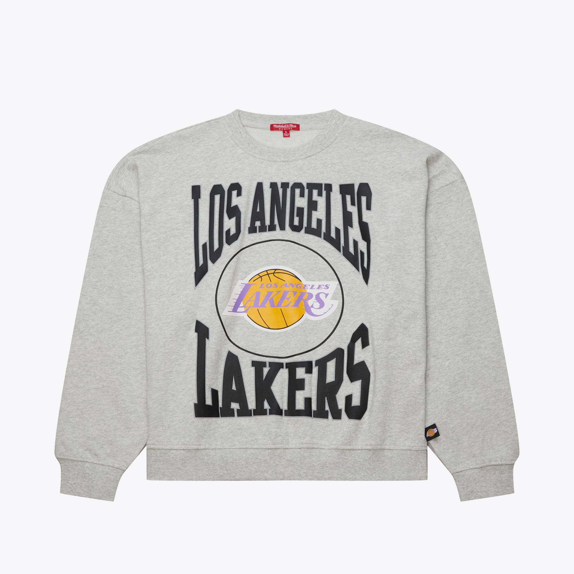 Pull léger à col ras du cou Mitchell & Ness 3.0 pour femme Los Angeles Lakers