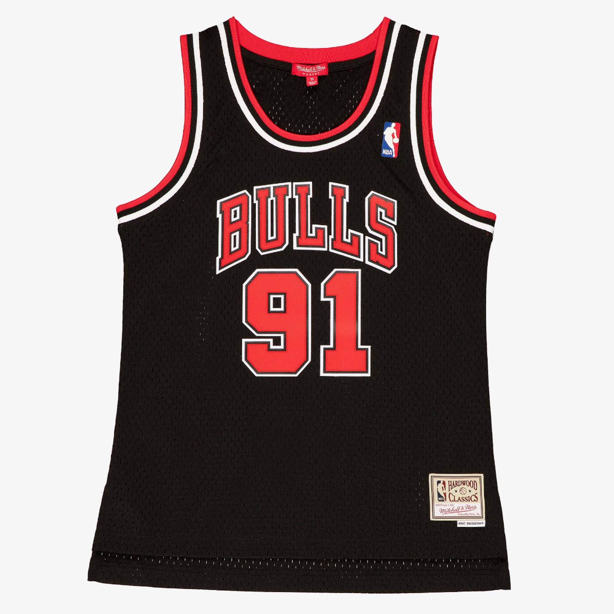 Dennis Rodman Chicago Bulls 1997-98 Mitchell & Ness Black Swingman Jersey