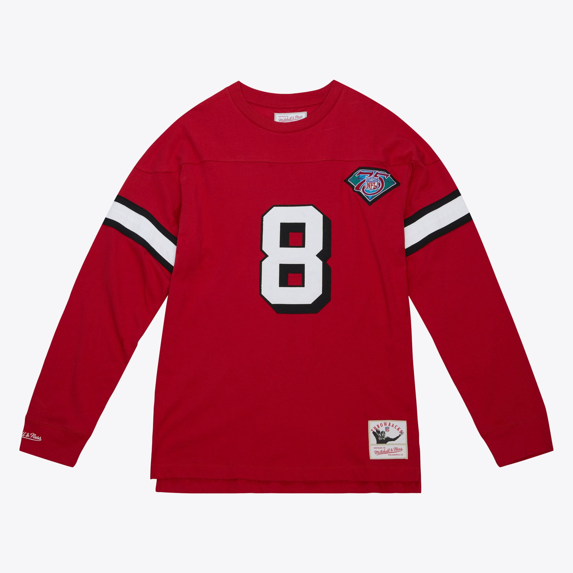 T-shirt manches longues Mitchell & Ness (nom et numéro) des 49ers de San Francisco, Steve Young 1994