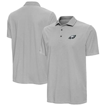 Men's Antigua Black/White Philadelphia Eagles Pave Polo